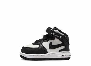 Stussy Nike TD Air Force 1 Mid &amp;quot;Black and Light Bone&amp;quot; 8cm DN4160-002