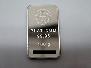 ★ ☆ [Platinum] Tanaka precious metal ingot PT1000 Platinum Ingot 100g Ingot Plate Plate OT ☆ ★