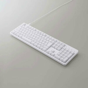 ELECOM ELECOM ELECOM wired mechanical full keyboard TK-MC50UKTWH Brown axis white [management: 1000026705]