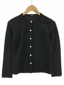 Ined Wool 100% Cardigan SIZE2/Black ◇ ■ ☆ EAC9 Ladies