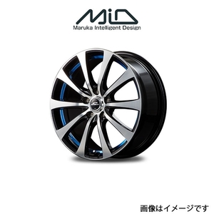 MID Schneider RX 01 Aluminum Wheel 4 Tanto L375/L385 (12 × 3.5B 4-100 INSET42 Black Polish/Blue) Schneider