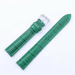 Watch Belt Crocoen Boss Green 18mm Exchange tool &amp; Spring Bar Men's Ladies