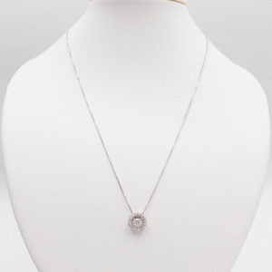 Pt850/PT900 Necklace with Necklace Diamond Pendant D0.27ct 0.27ct 5.1g