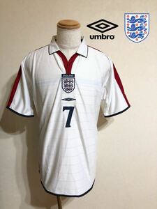 England representative uniform 03-05 Uniform number 7 David Beckham Tops White Sleeve