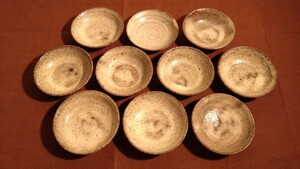 Echizen bean plate confectionery dish ash glaze white glaze 10 customers