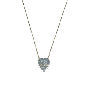 Used B/Standard Gucci Gucci Trade Mark Heart Plate Logo Silver 925 Ladies Necklace 20447577