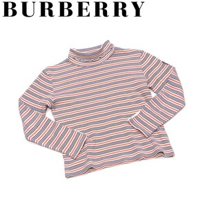 Burberry Cut Saw Turtle Neck Long Sleeve ♯ Kids 140A Size Border Used