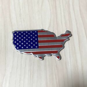 [Free Shipping] Emblem America USA Star -Hoshijo Flag Map Map Cadillac Jeep Chrysler