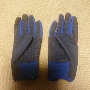 Gloves for men's gloves size S smartphone operation OK back brushed black x blue detached zipper with zippered cold school commuting leisure touch panel new unused item