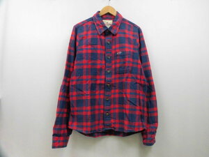 HOLLISTER Hollister Check Pattern Long Sleeve Red x Navy Red x Navy blue size XL