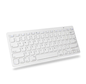 Wireless keyboard White Bluetooth Thin Limited lightweight radio smartphone/tablet PC/PC compatible ☆