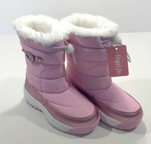 Item B Down Boots 23.0cm Pink Snow Boots Winter Boots Cold Boots Fleece Boa Anti-slip Bottom Wide Heart Charm 17982