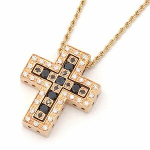 Damiani Bell Epock Necklace LEON Tieup Limited Model 20082160 Black Diamond K18PG New Finished Cross Cross Used Free Shipping
