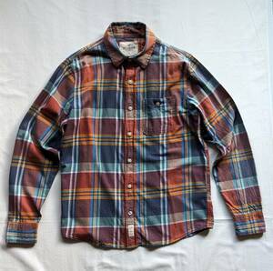 Free Shipping Hollister Multicolor Check Workshirt Cotton Long Sleeve Shirt Genuine Abercrombie &amp; Fitch