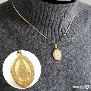 Stainless Maria Necklace Coin Necklace Gold 18kgp Snake Chain Female Gold Area Compatible (40cm)