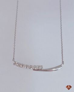 Jewelry Shoring Diamond Pendant Chain (Platinum)