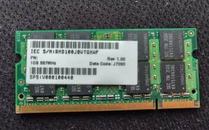 DDR2 SO-DIMM 1GB operation product for notebook