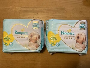 Pampers PAMPERS Paper diaper 24 pieces 2 (48 pieces) For newborns 3S 3.000g The first new and unused for the skin for the first time