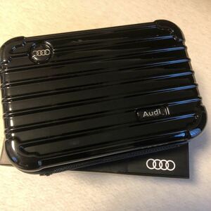 Unused with box ★ Audi Audi genuine novelty suitcase type accessory black black ★ not for sale