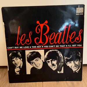 French board orange Odeon discontinued episched EP LES BEATLES Beatles You Can't DO That from Hard Day's Night Records SOE3750 7 inch