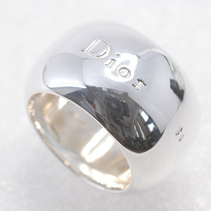 Christian Dior SV925 DIOR Logo Full Ring Ring No. 11 Silver New Finished (14522)