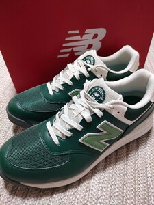 New unused NEW BALANCE Golf Shoes UGS574 G3 27.5cm Green Green New Balance 574 Fixed Rubber Spike Men's Golf