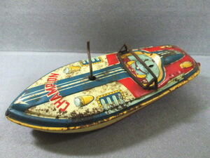 [Vintage Masudaya Masudaya CHAMPION Tin Boat] Ship/Champion/Retro/toy/Toys