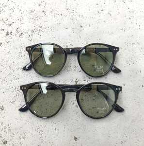 Free Shipping ● Boston -type polarized sunglasses dimming sunglasses black x light gray (green) Asian fitting dimming lenses