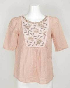 Rebecca Taylor cut -and -sew with pink beads 2