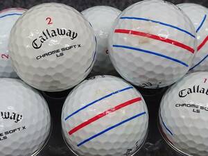 High quality ☆ Beauty ☆ Callaway Chrome Soft X LS '20 TT Alignment White 30 ball set Golf Ball ☆ Lost Ball