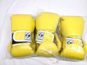 F21 Martial Arts Boxing Training Glove STRONGER Yellow Size 16oz ◆ New unused ◆ 3 -piece set