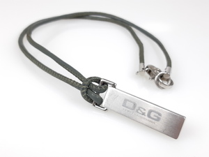 Dolce &amp; Gabbana DOLCE &amp; GABBANA Plate Code Necklace Green x Silver Color YAS-2798