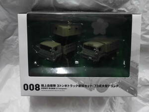 [Open for confirmation and shooting, unused body] MINIQ 008 Ground Self -Defense Force 3 ton and half Trucks (73 Large Truck)