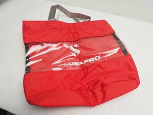 USED ​​SCUBAPRO Scuba Propro Nylon Tote Bag Red Nylon Bag W35 × H30 × D9cm Rank: AA Diving Related Supplies [3FRR-58236]