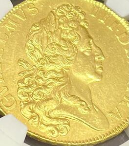 [1 yen start] 1701 British William III 5 Guinnie Gold Coins Elizabeth Una and Lion Silver Coin Not difficult to obtain