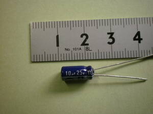 Electrolytic capacitor 10μF 25V 10 pieces unused item [Multiple sets available] [Tube 11-1]