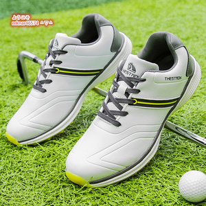 Golf Shoes Men's Sports Shoes Lightweight waterproofing athletic shoes Fit feeling Wide Walking Outdoor White ⅹ Yellow 24.5cm ~ 28cm Select