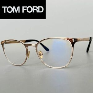 [1 yen start] Glasses toomford ◆ Tom Ford ◆ Boston Men's Ladies Gold Gold Metal Blue Light Cut Glasses Date Glasses