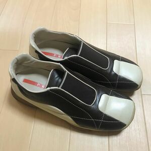Prada PRADA 37 1/2 Size Ladies about 23.5 cm Shoes Leather Shoes Made in Italy A54