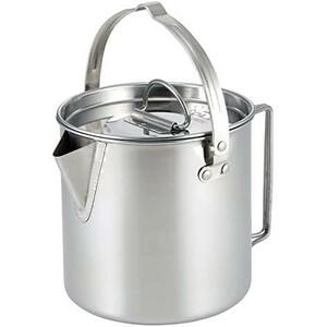 Kettle Cooker Pot Stainless Steel Full Capacity 1.2L Appropriate capacity 0.7L Outdoor camp with memory with a gas cartridge