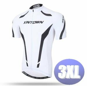XINTOWN Cycling Wear Short Sleeve 3XL Size Bicycle Wear Cycle Jersey Sweat Sweat Sweat Sweat New Imported product [N609-WH]