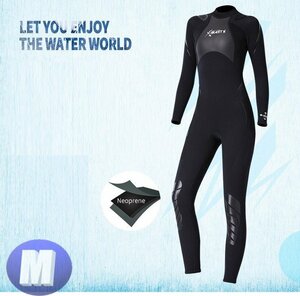 Wet Suit Ladies 3mm Size M Neophane Material Full Suit Diving Surfing Back Zip Specifications Wet