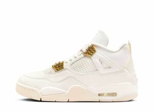 Nike WMNS Air Jordan 4 Retro &amp;quot;White &amp; Gold&amp;quot; 22.5cm AQ9129-170