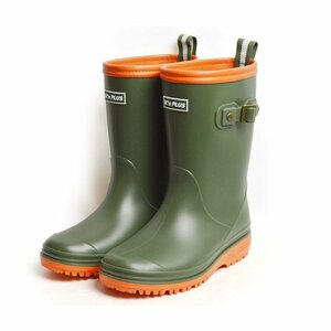 New ■ 23cm Kids Rain Boots Waterproof Shoes Boots Lightweight Rubber Water -repellent Jockey Boots Simple Junior Children's Rain Shoes Fashionable