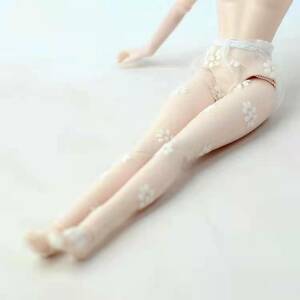 Limited stock 1/6 doll puppet figure custom doll tights stocking White floral pattern B2304116