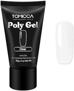 TOMICCA Length Gel Nail Polygel 60g UV/LED Light Compatible Beginners (Clear)