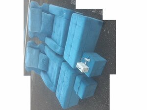3 -piece set for electric sofa blue esthetic × 2 translation (5197)