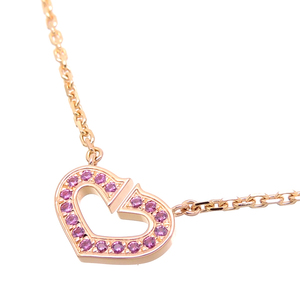 [Ginza store] Cartier Cartier C Heart Pendant Necklace 750 Pink Gold Ladies DH77014