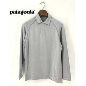 A8734/Spring/Summer Patagonia Patagonia hem logo embroidery embroidery long sleeve long sleeve raglan ron T T -shirt cut -sew XS gray men's outdoor