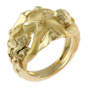 Karerai Calera Ring Ring No. 11 Gold K18 Yellow Gold Ladies Carrera Y Carrera used beautiful goods